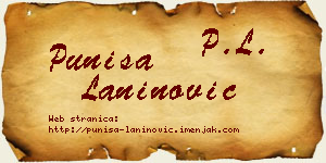 Puniša Laninović vizit kartica